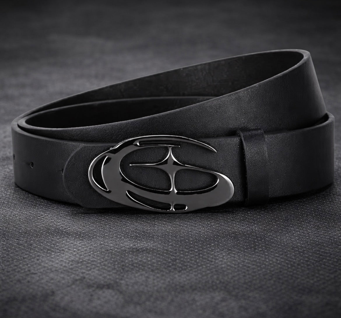 VENSE Signature Black Buckle Belt